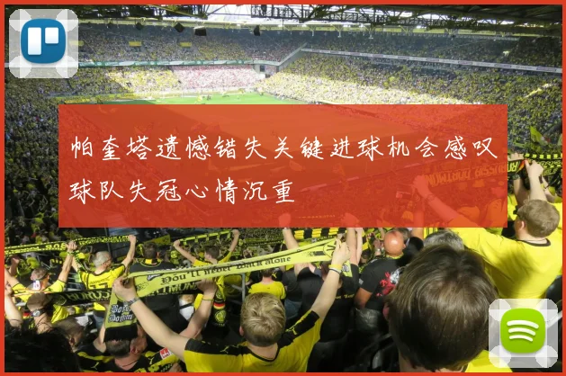 帕奎塔遗憾错失关键进球机会感叹球队失冠心情沉重